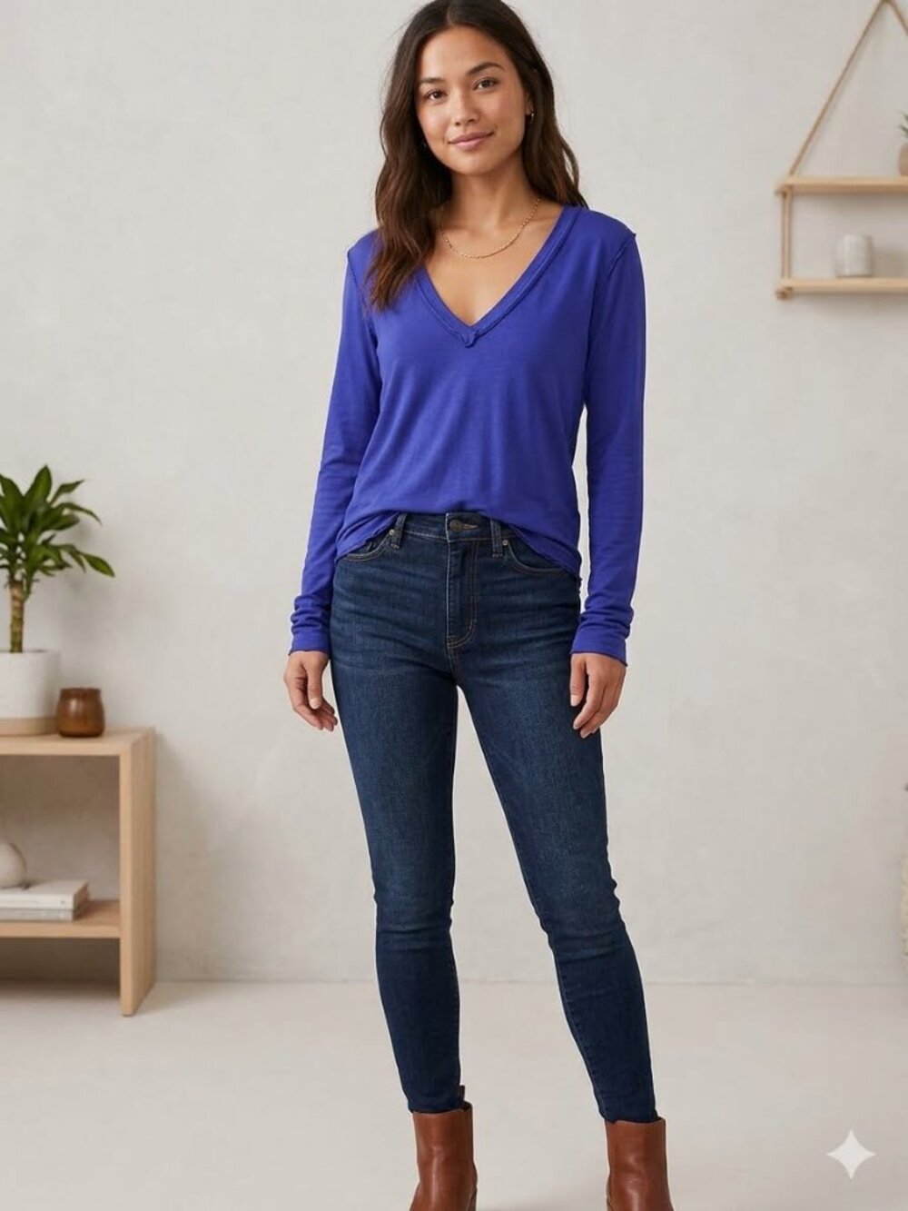 We The Free purple long sleeve top, size small